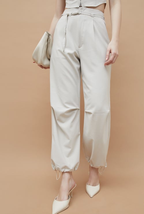 GINGER Solid Parachute Pants