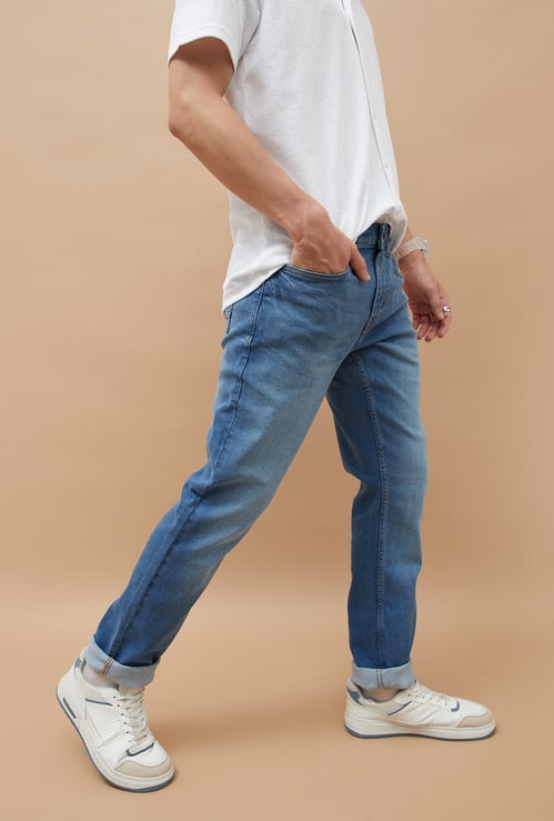 FORCA Washed Slim Tapered Jeans