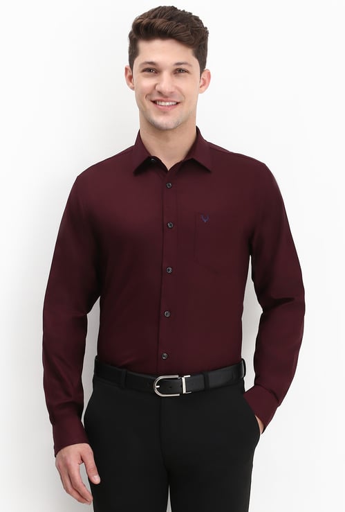 ALLEN SOLLY Solid Slim Fit Formal Shirt
