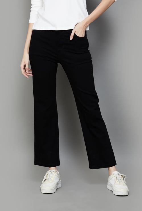 XPOSE Solid Straight Fit Jeans