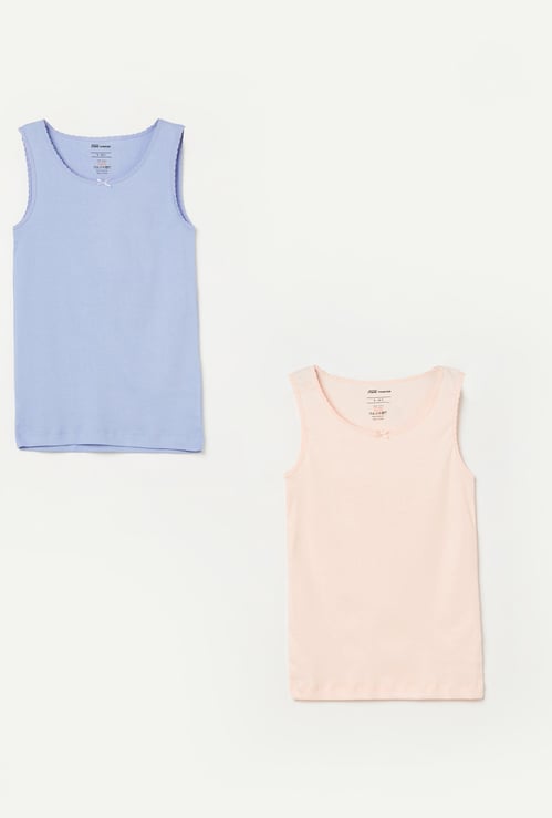 FAME FOREVER Girls Solid Camisole - Pack of 2
