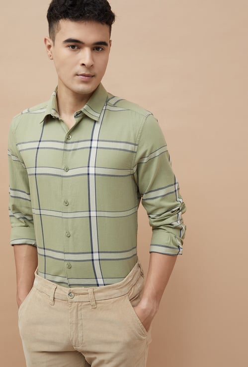 CODE Checked Slim Fit Shirt