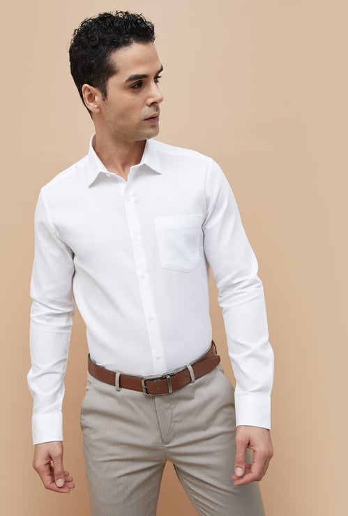 CODE Textured Slim Fit Formal Shirt