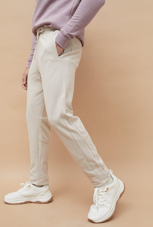 FAME FOREVER Solid Slim Fit Track Pants