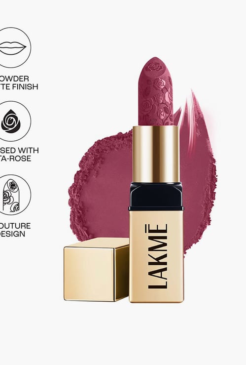 LAKME Rouge Bloom Powder Matte Bullet Lipstick - 203 Pink Tulip - 4gm