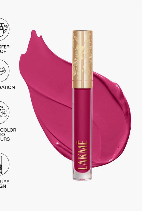 LAKME Rouge Bloom Matte Lip Liquid - 202 Majestic Magnolia - 3.5ml