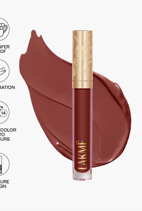LAKME Rouge Bloom Matte Lip Liquid - 307 Enchanted Woods - 3.5ml
