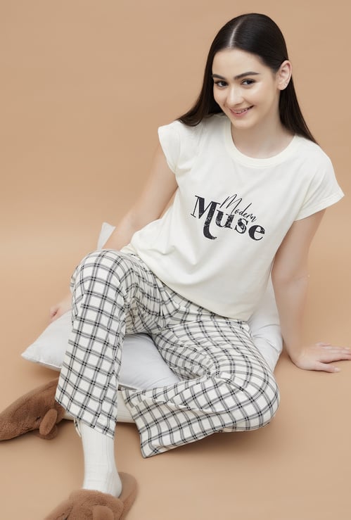 GINGER Typographic Print Lounge T-shirt