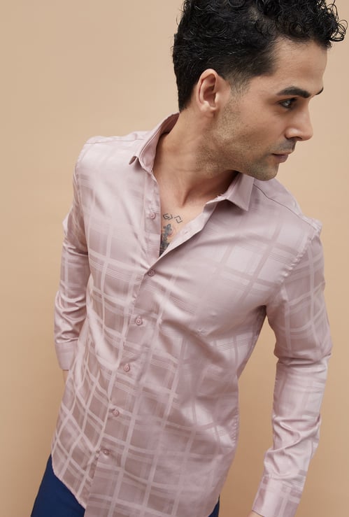 CODE Checked Slim Fit Formal Shirt