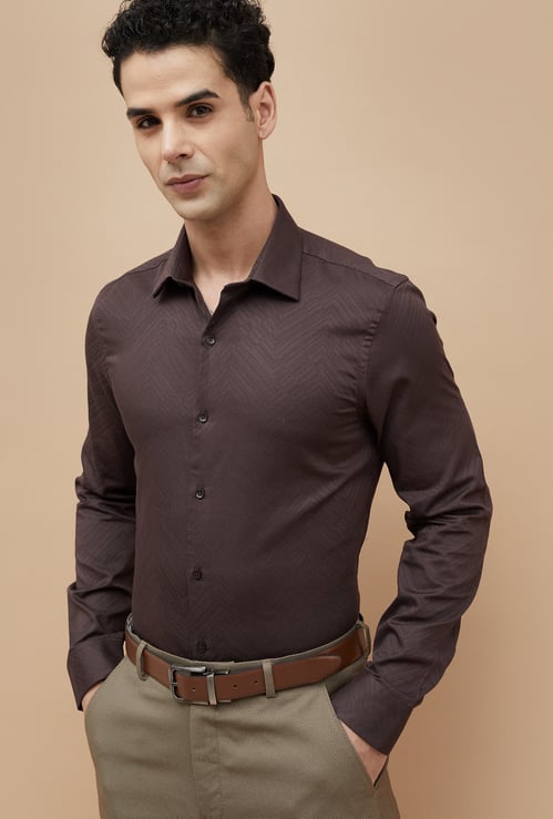 CODE Textured Slim Fit Formal Shirt