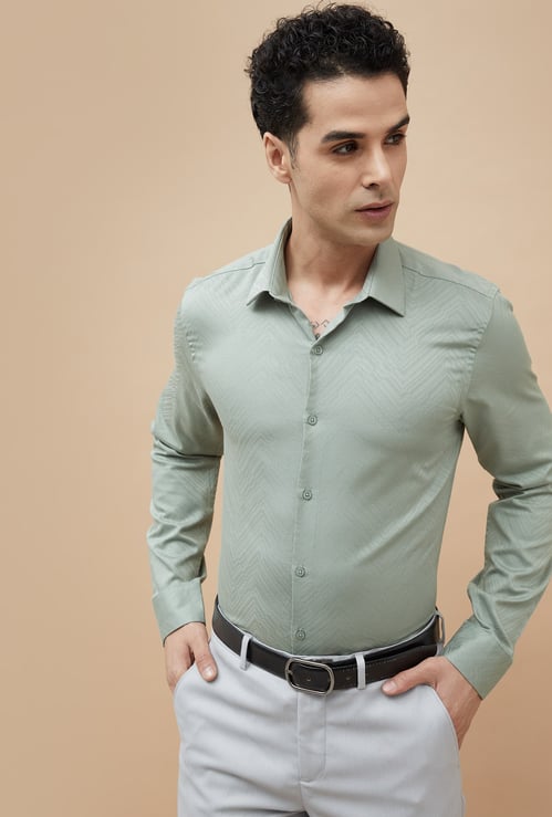 CODE Textured Slim Fit Formal Shirt