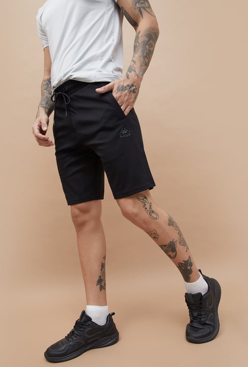 KAPPA Solid Sports Shorts with Zip Pockets