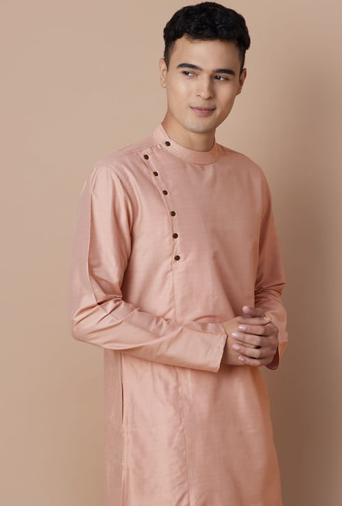 MELANGE Solid Long Kurta with Pockets