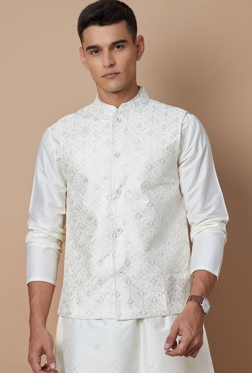 MELANGE Embroidered Nehru Jacket