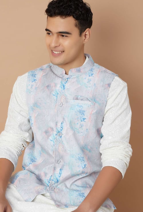 MELANGE Embroidered Nehru Jacket