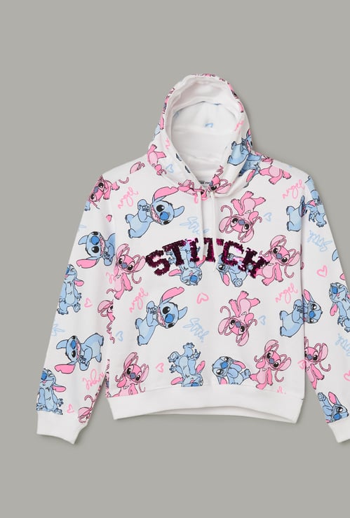 FAME FOREVER Girls Printed Hooded Sweatshirt