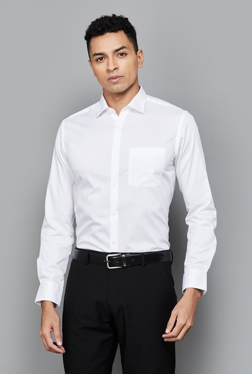 PARK AVENUE Solid Slim Fit Formal Shirt