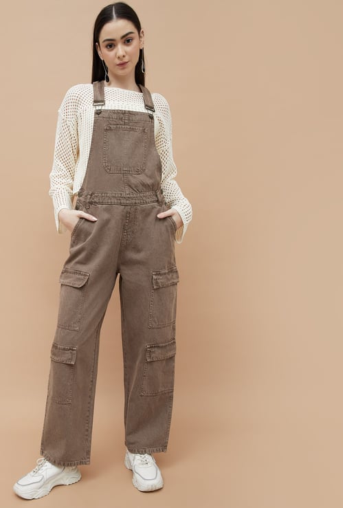 GINGER Washed Denim Dungaree