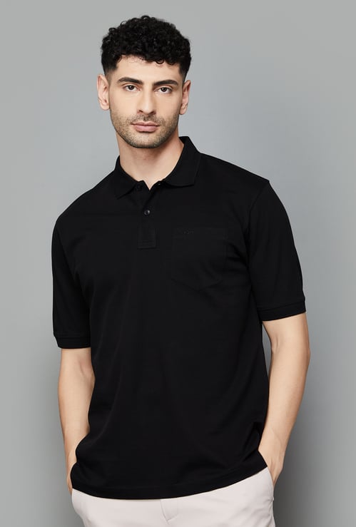 COLORPLUS Solid Polo T-shirt