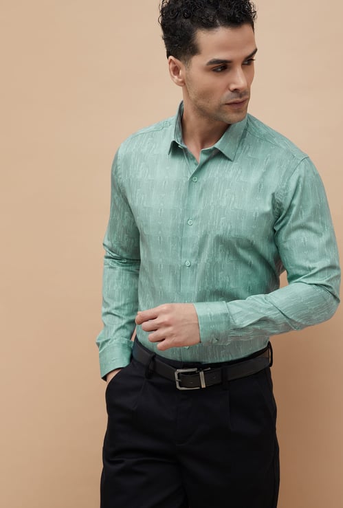 CODE Printed Slim Fit Formal Shirt