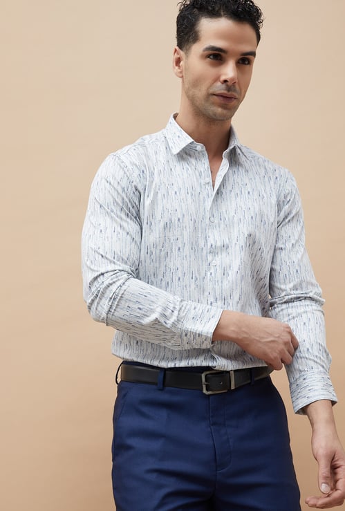 CODE Printed Slim Fit Formal Shirt