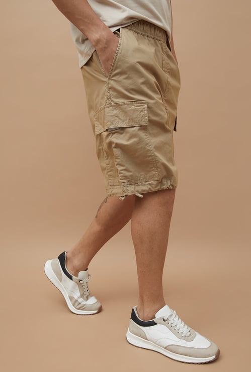 FAME FOREVER Solid Cargo Shorts