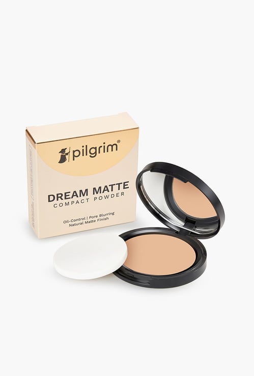 PILGRIM Dream Matte Compact Powder - Golden Beige - 9gm
