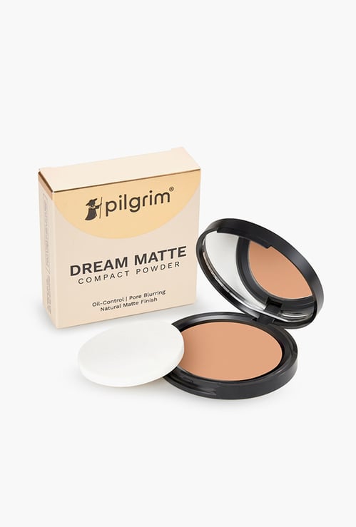 PILGRIM Dream Matte Compact Powder - Rich Caramel, 9gm