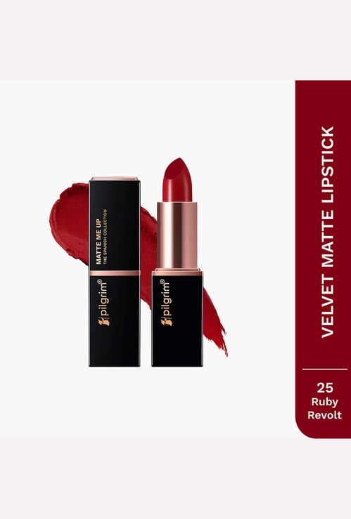 PILGRIM Matte Me Up The Spanish Collection Bullet Lipstick- Ruby Revolt - 4.2gm