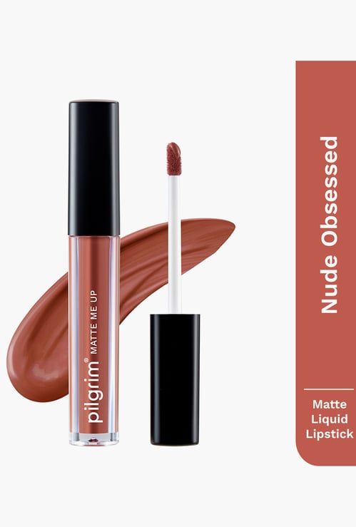 PILGRIM Matte Me Up Liquid Lipstick- Nude Obsessed - 3ml