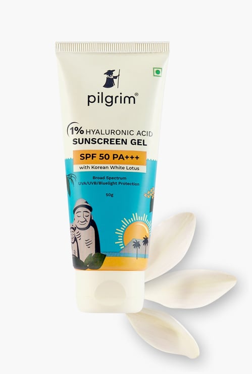 PILGRIM 1 Percent Hyaluronic Acid Sunscreen Gel SPF 50 PA+++ - 50g
