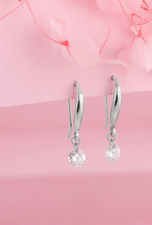 GIVA Sterling Silver Embellished Drop Earrings
