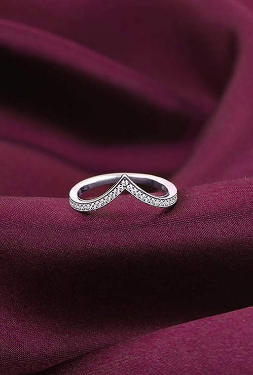 GIVA Sterling Silver Embellished Ring