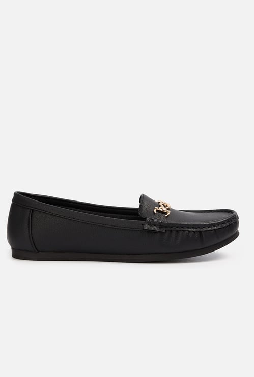 CODE Metal Accent Loafers