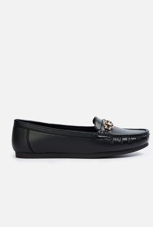 CODE Metal Accent Loafers