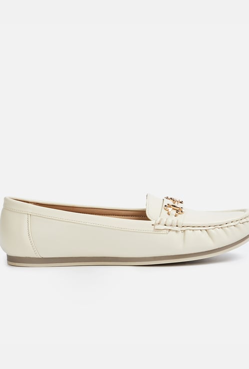 CODE Metal Accent Loafers
