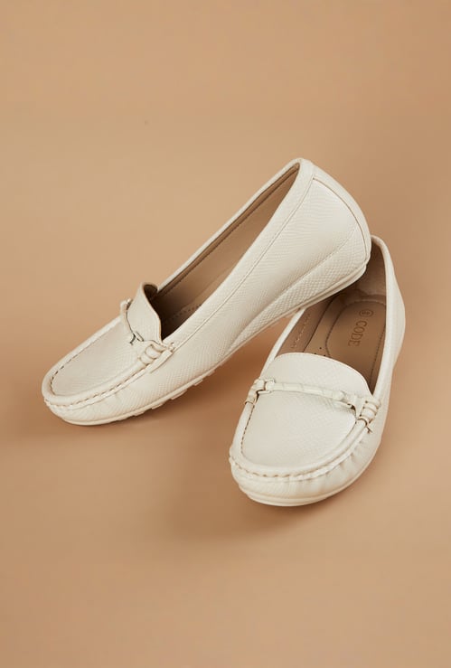 CODE Textured Wedge Loafers