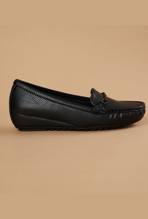 CODE Textured Wedge Loafers