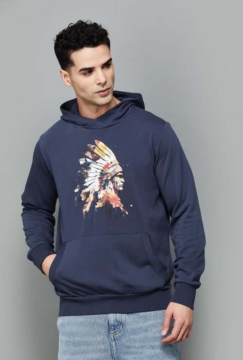 FAHRENHEIT Aztec Print Hooded Sweatshirt