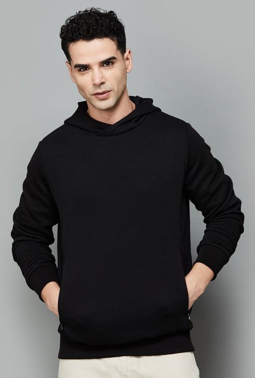 FAHRENHEIT Textured Hooded Sweatshirt