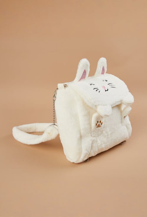 GINGER Girls Fuzzy Kitty Backpack