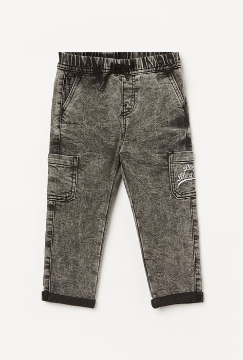 JUNIORS Boys Washed Jeans