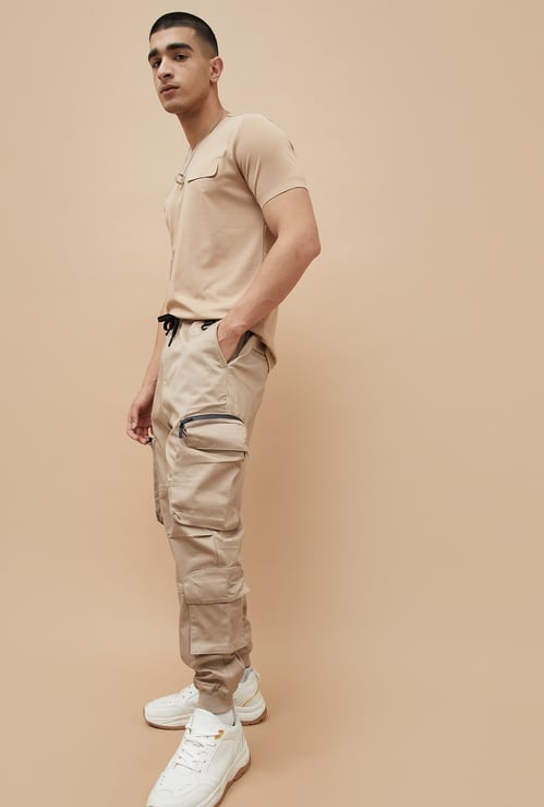 BOSSINI Solid Regular Fit Cargos