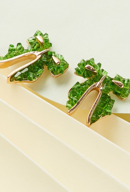 GINGER Bow Embellished Studs