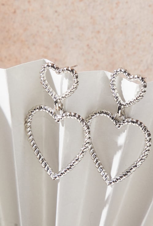 GINGER Twisted Heart Drop Earrings