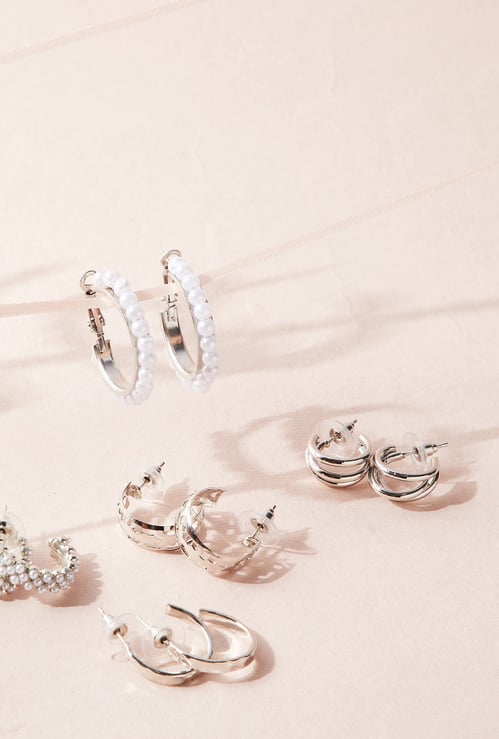 GINGER Assorted Hoop Earrings - Pack of 6