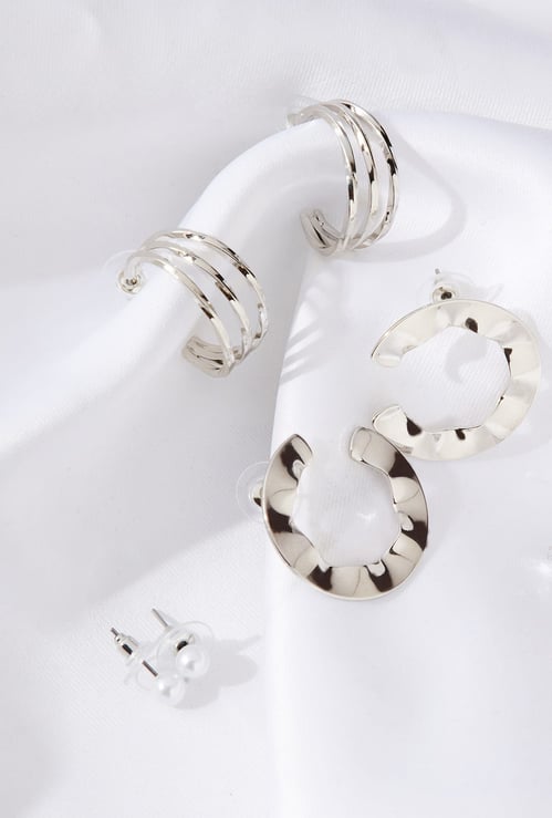 GINGER Assorted Hoop and Stud Earrings - Pack of 4