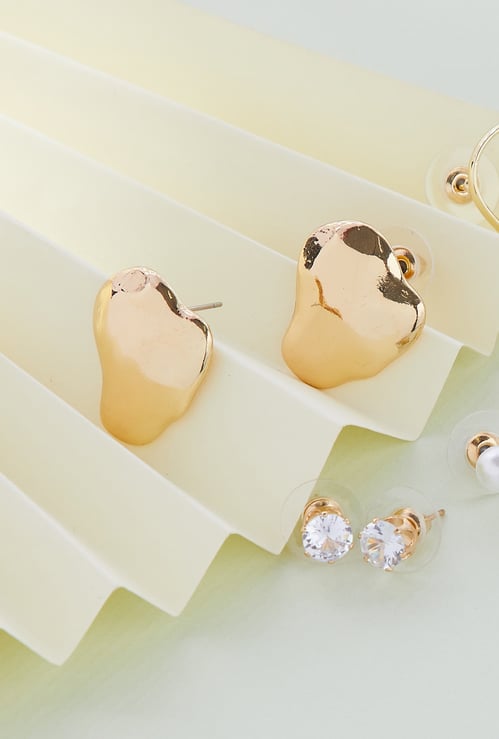 GINGER Assorted Stud Earrings - Pack of 4
