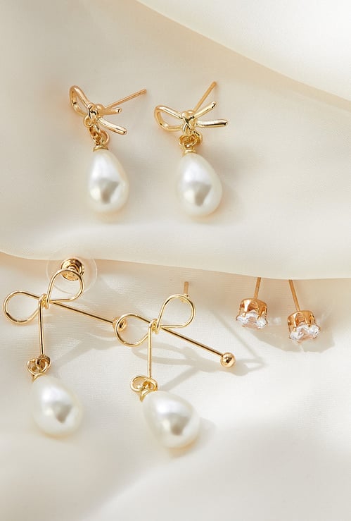 GINGER Assorted Drop and Stud Earrings - Pack of 4