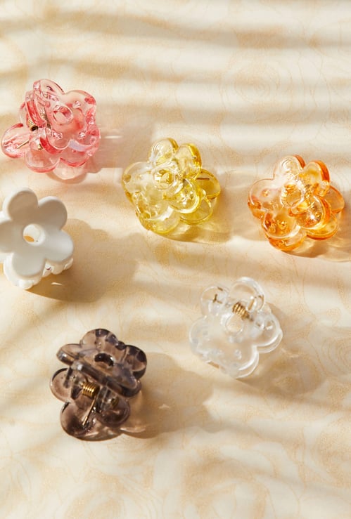 GINGER Floral Claw Clips - Pack of 6